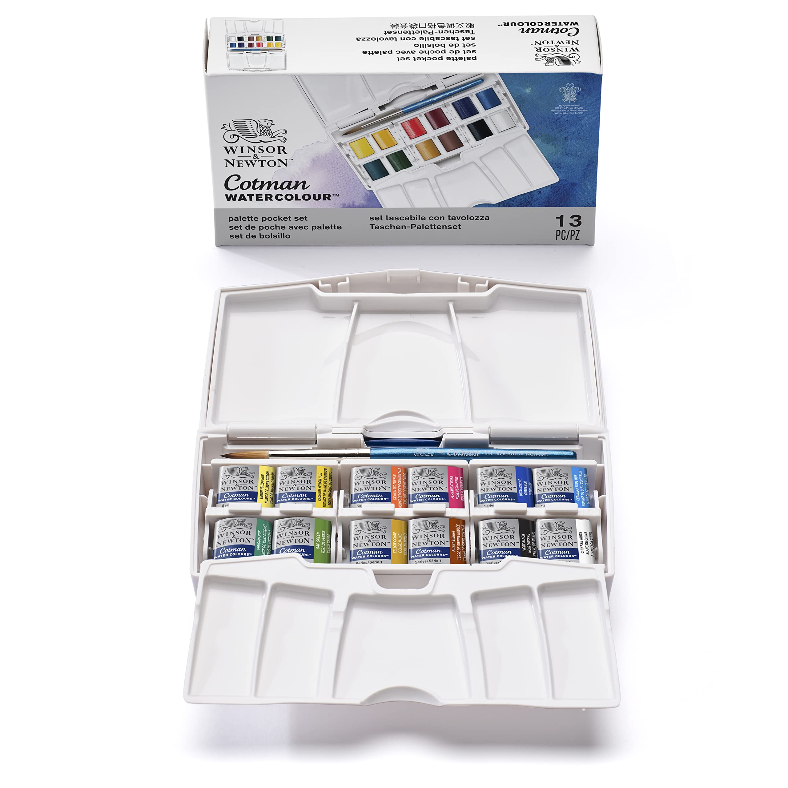 Набор акварельных красок Windsor Newton Cotman HP 12 цветов карманный плюс & white Nippon-Mart