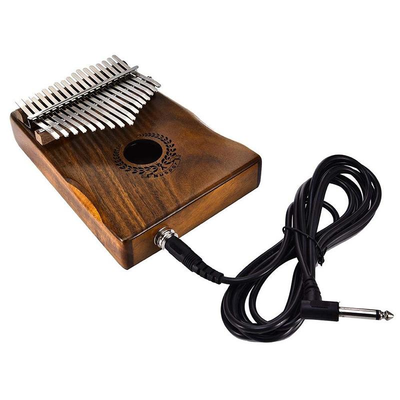 Портативное 17-клавишное пианино с эквалайзером Kalimba для большого пальца, пианино с твердым пальцем и тюнером из минеральной стали, молоток из акации Without bag brown G KE