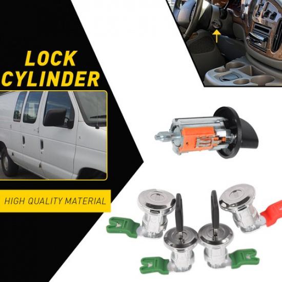 ПОЛНЫЙ ДЛЯ Ford Econoline E150 Фургон E250 E350 ОДИНАКОВЫЕ ЦИЛИНДРЫ ЗАМКА ДВЕРИ EOOK gray 91440111MAC4G27U57