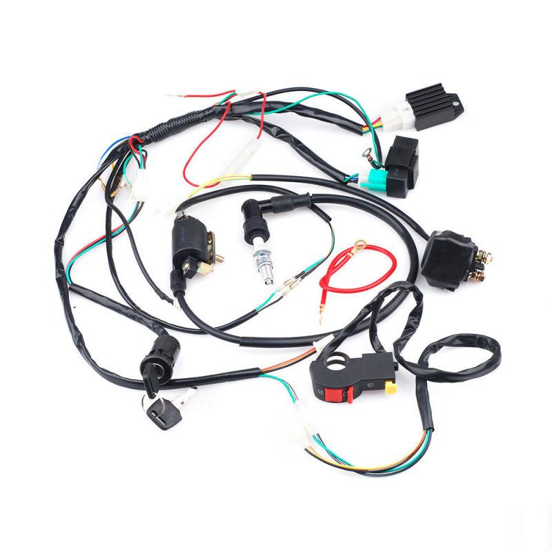 Для 50 70 90 110CC ATV Quad Gokart полный жгут проводов электрики катушка CDI комплект проводки black chigood