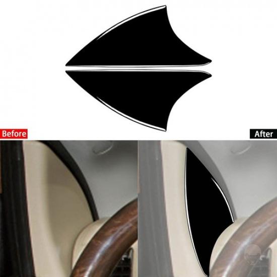 Glossy Piano Black Side A-pillar Panel Cover Trim For RAM 1500 2500 3500 2013-18 black 91440111MAC2E40T58