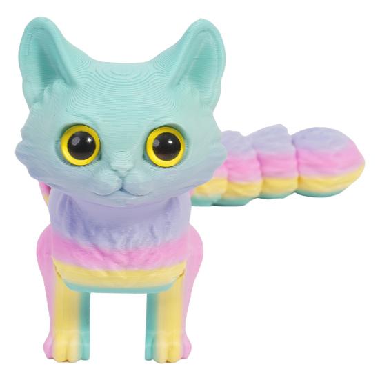 3D-печатная игрушка для кошек с гибкими суставами, шарнирная модель кошки для взрослых, 3D-печатные игрушки для животных, игрушки-фиджет для домашнего офиса, декора класса L white yangfeng