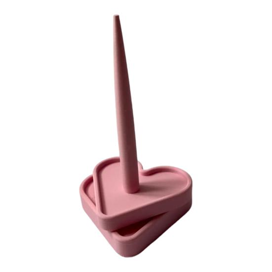 Вращающийся держатель пряжи Yousheng Love Heart, 3D-печатная основа в форме сердца, диспенсер для клубков пряжи, подставка, органайзер для хранения, аксессуары для вязания крючком розовый Practical Household
