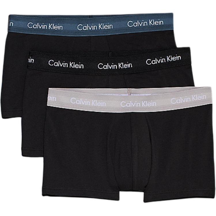 Calvin Klein Минималистичные удобные трусы-боксеры с низкой посадкой, европейская версия, 3 шт., мужское нижнее белье 0000U2664G-QRV XL gray