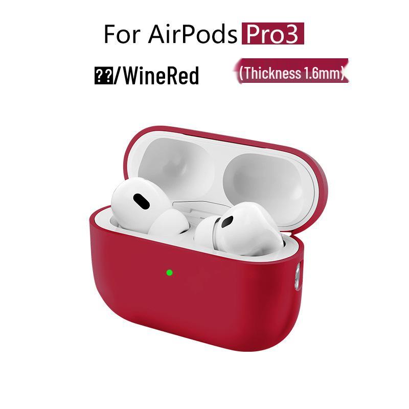 Силиконовый защитный чехол для Apple AirPods Pro 3 - Противоударный чехол для Bluetooth-гарнитуры AirPods Pro 3 вино красного Pickerr