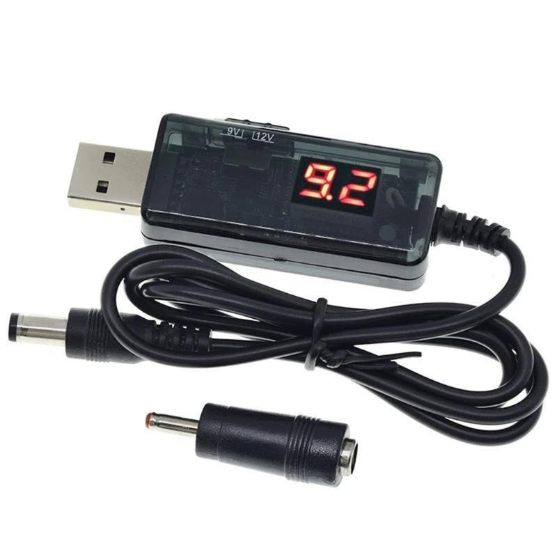 USB-кабель для повышения напряжения до 9 В/12 В с разъемами 5,5 мм, 3,5 мм, 5,5x2,1 мм, 3,5x1,35 мм для электроники 1 gray Cheese Bread Ball