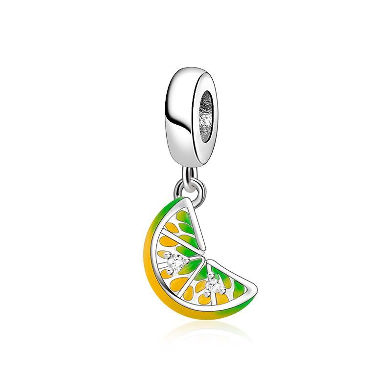 925 Silver Fruit Charms Pendants Strawberry Cherry Avocado DIY Jewelry Fit Bracelets Women Birthday Gift Fine 100% Sterling Silver white Wan Ying