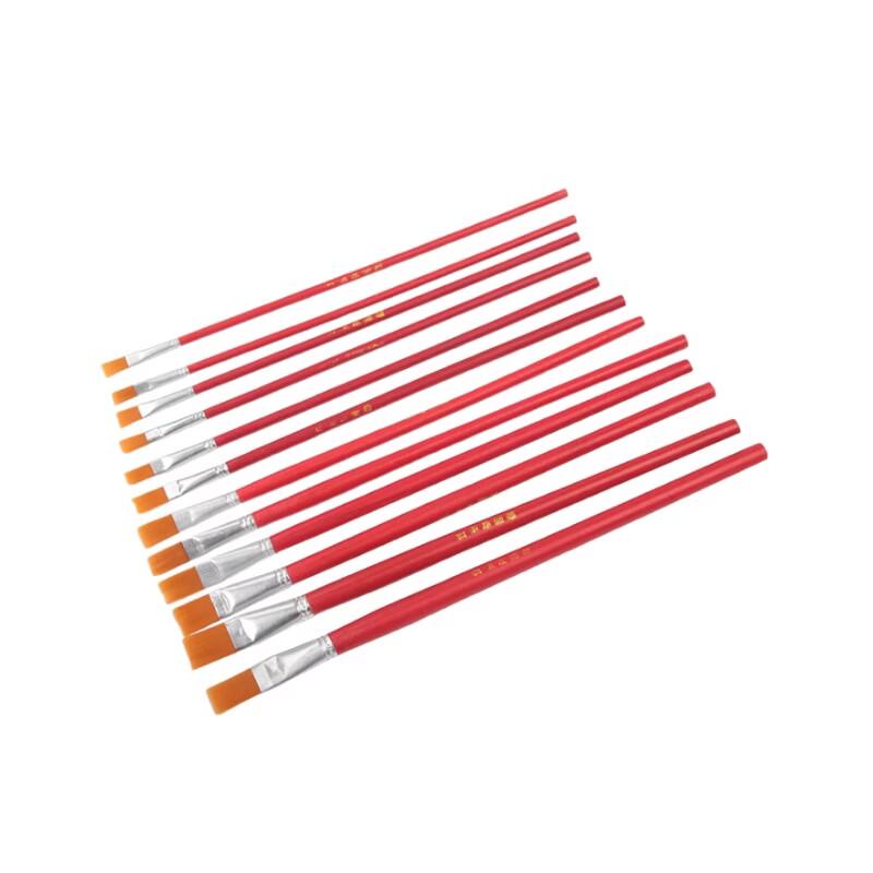 Набор кистей для рисования Lijiu Hong Red Rod из нейлонового волоса red JDST SELECTION