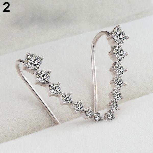 Женские сережки с цирконом gray SILVERHOO