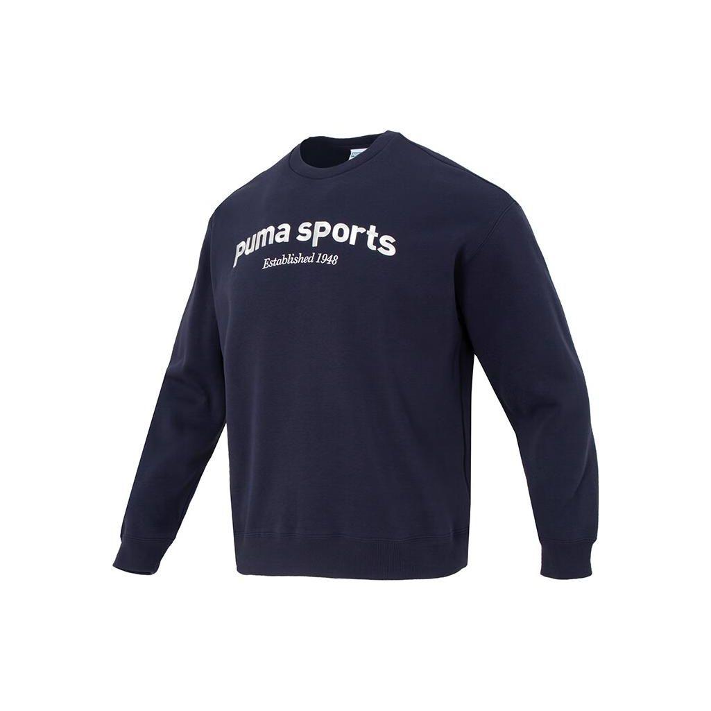 Толстовка с круглым вырезом Puma Letter, мужская толстовка, темно-синяя 625312-16 M black