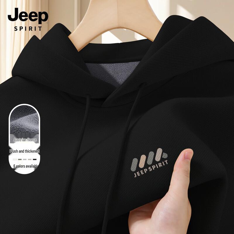 Мужская флисовая толстовка JEEP SPIRIT Осень/Зима 2025 L чёрный JDST online