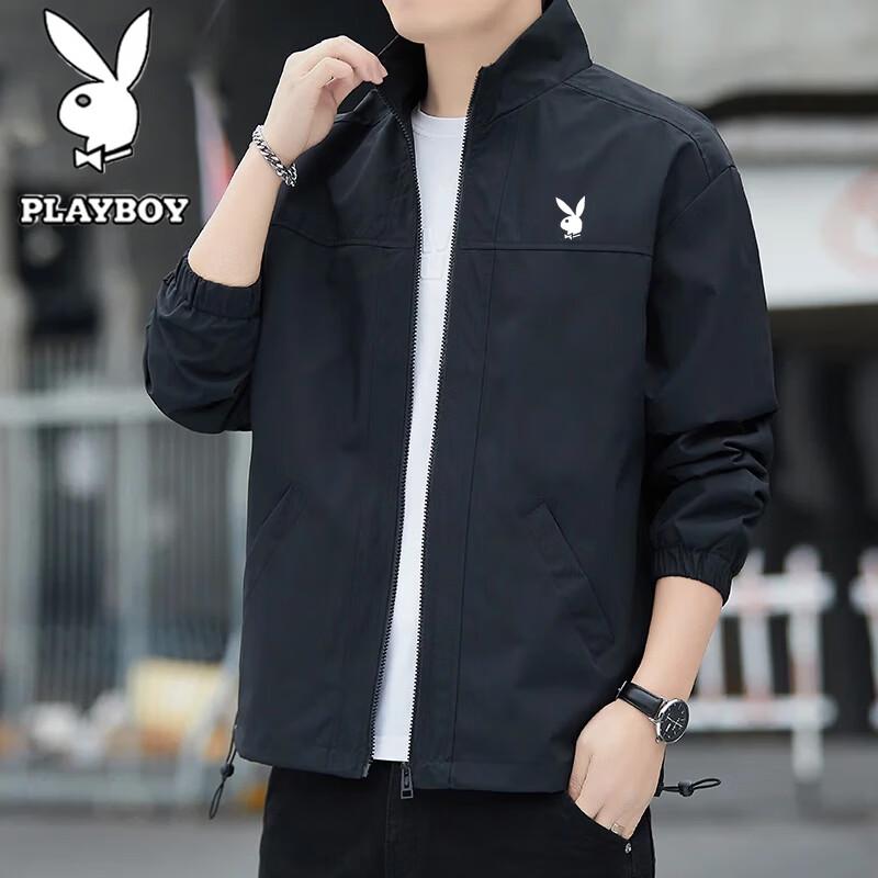 Мужская повседневная ветровка PLAYBOY M чёрный