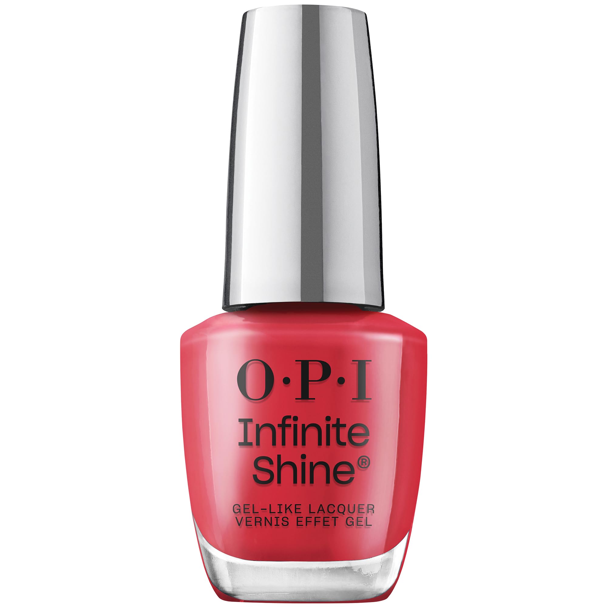 OPI Infinite Shine Быстросохнущий лак для ногтей, Долговечный гелевый блеск, Красный, 15 мл (ISLL60-), Идеально в качестве подарка [Официальный японский продукт] gray RURI Japan product