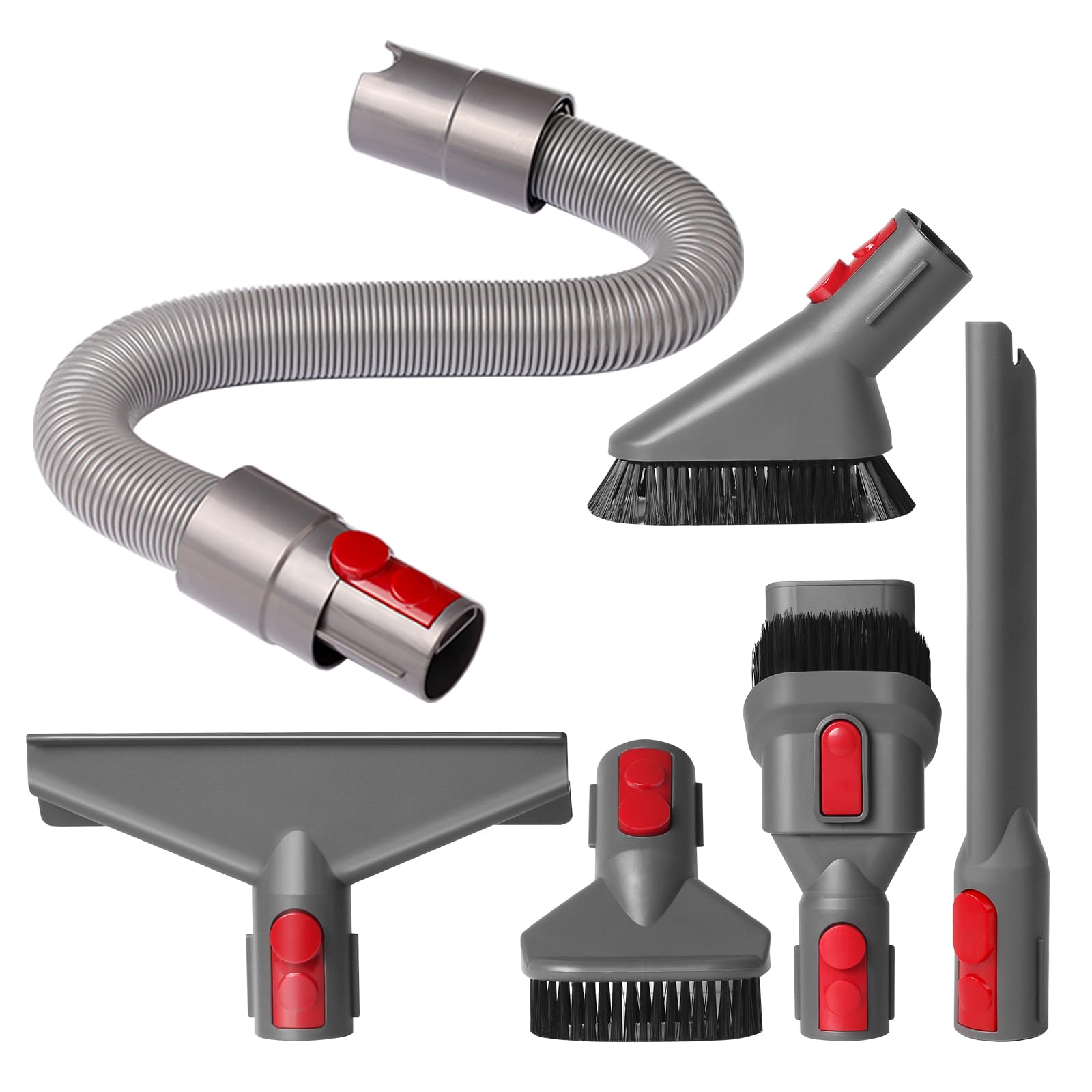 Совместимость с пылесосом Dyson V15, набор для пылесоса Dyson, насадки, V7, V8, V10, V11, очистители, 6 предметов gray J-Tech Direct form NIPPON