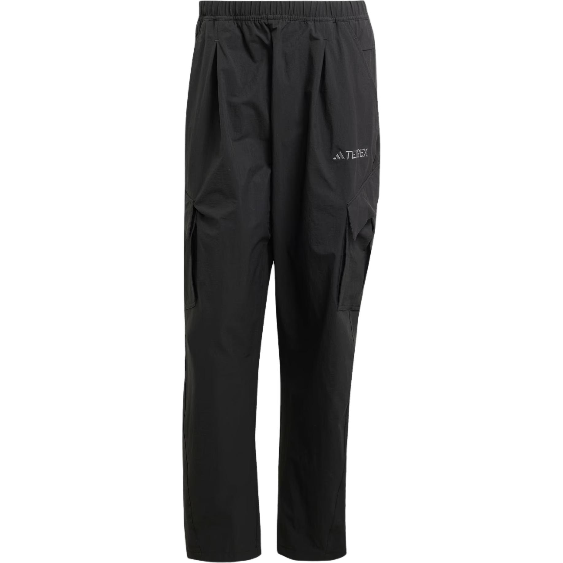 Adidas Logo Embroidered Elastic Cargo Pants Men Pants Black JF3715 M black