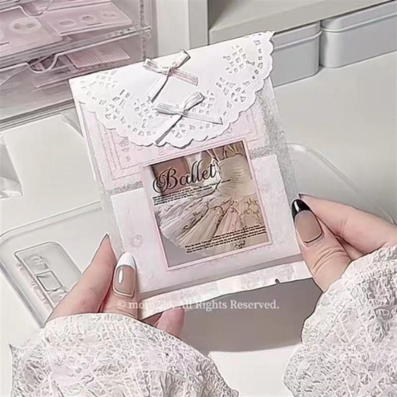 Бумажные наклейки с ажурным краем для DIY-журналов и декора white Shopping Party