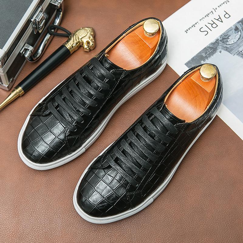 FashionNew Мужская классическая деловая обувь Модные туфли на шнуровке с круглым носком для офиса и офиса на плоской подошве Мужская мода Свадебные туфли-оксфорды 38 чёрный Foot Finesse