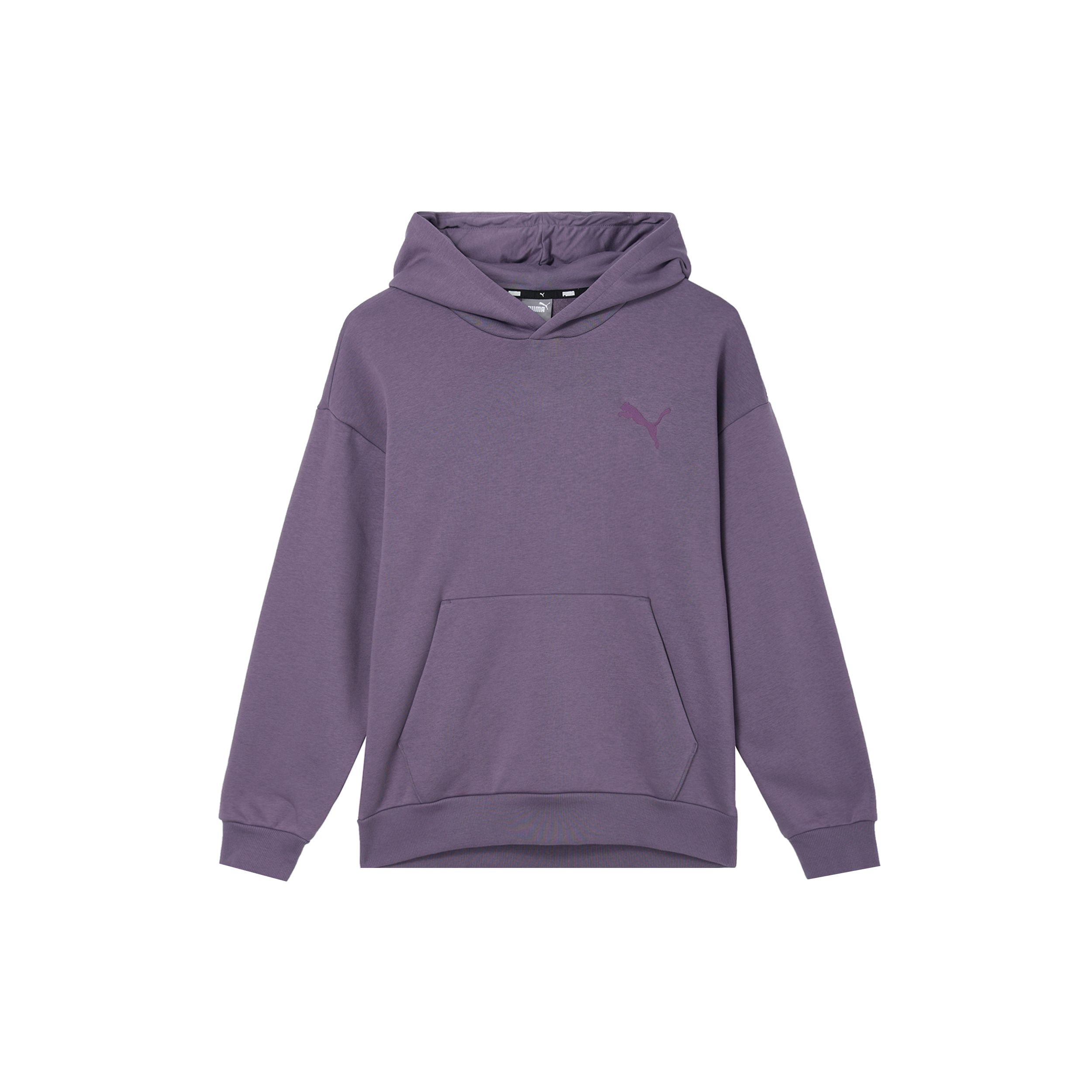 Puma Толстовка с капюшоном Elevated с вышитым логотипом, спортивная повседневная флисовая толстовка с капюшоном, мужские толстовки с капюшоном, угольно-фиолетовый 686854-61 XS gray