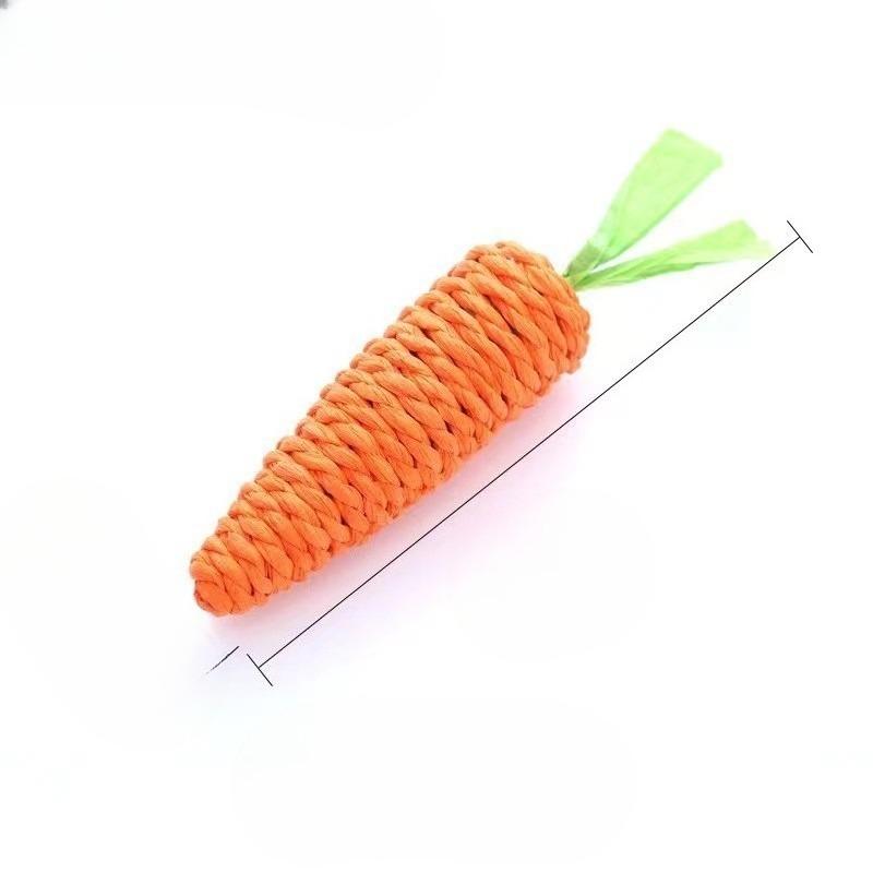 Игрушка для кошки, Веревка из пеньки, Игрушка-морковка для кошки, Игрушка-морковка для кошки, Веревка из пеньки, Саморазвлекающая игрушка Small beige CKSP