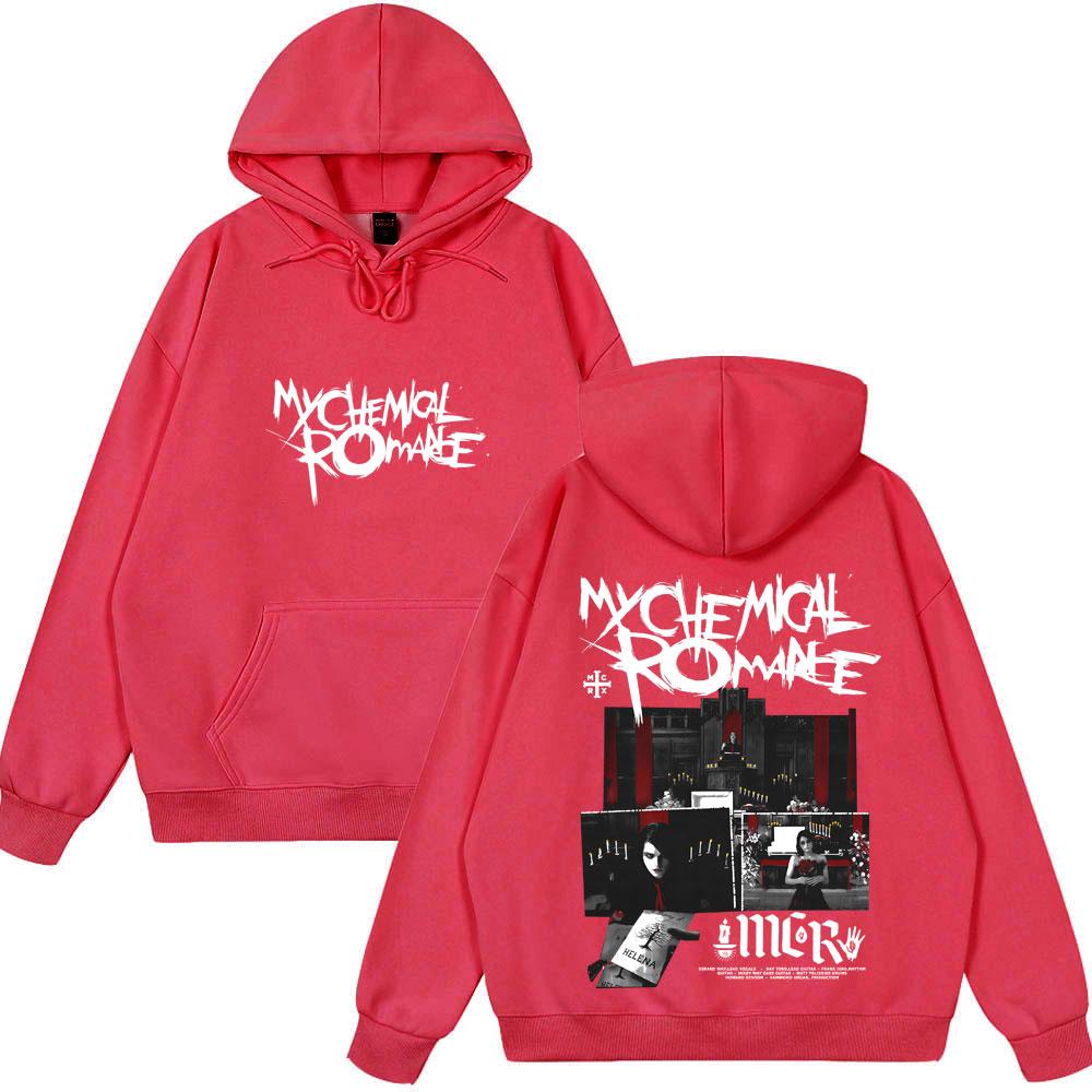 My Chemical Romance Панк Эмо Группа Южная Америка 2026 Тур Худи Классическая Худи Толстовка Готический Панк Уличная Одежда Мужская Повседневная Одежда S red XIXI Fashion