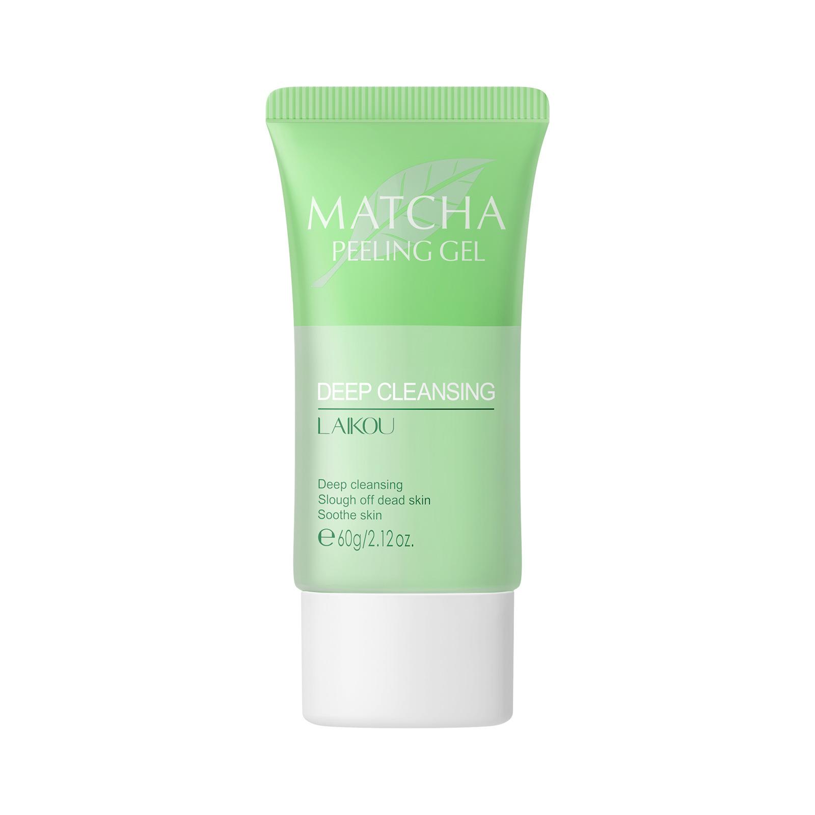 LAIKOU Matcha отшелушивающий гель, скраб для лица, увлажняющий, отбеливающий, питательный, регенерирующий скраб, крем для лица, уход за кожей 60g green RoRo-Beautiful