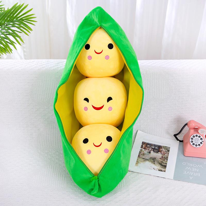 Мягкая кукла Pea Pod - Милая игрушка для сна для детей, подарок на день рождения для девочек 25 cm (0.05 kg) yellow TrendVibeCN