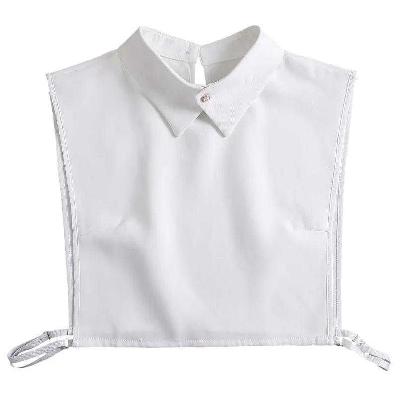 Perfect Match New Lapel Fake Collar Vintage Detachable Shirt Collar For Women Blouse Sweater False Collar Removable Neckwear Ties white