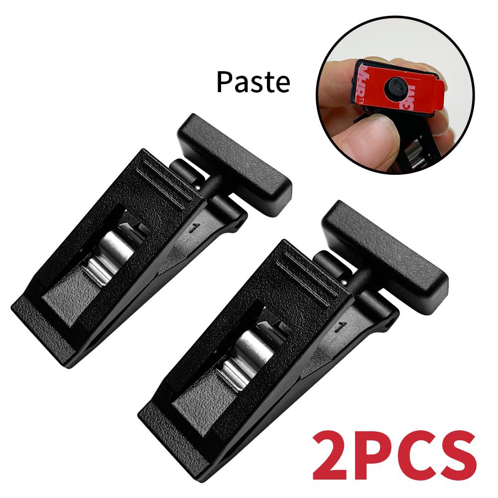 Car Storage Clip Magnetic Multifunctional Interior Dashboard Charging Cable Organizer Card Holder Towel Glasses Clip Accessories Paste style black qr fdgs