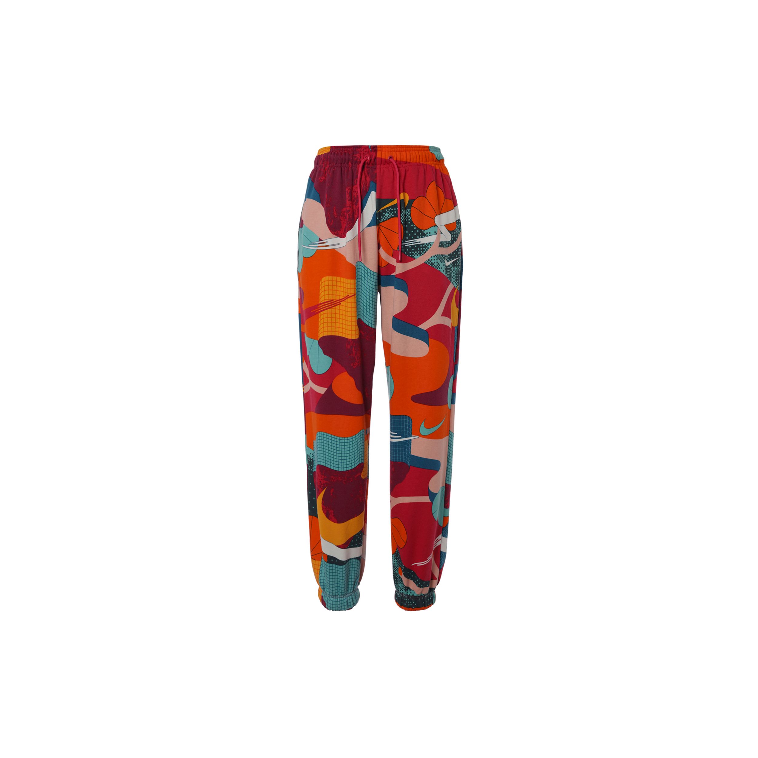 Nike CNY Rabbit Year Graffiti French Terry Трикотажные брюки с высокой талией Женские плавки Разноцветные FD6686-681 S red