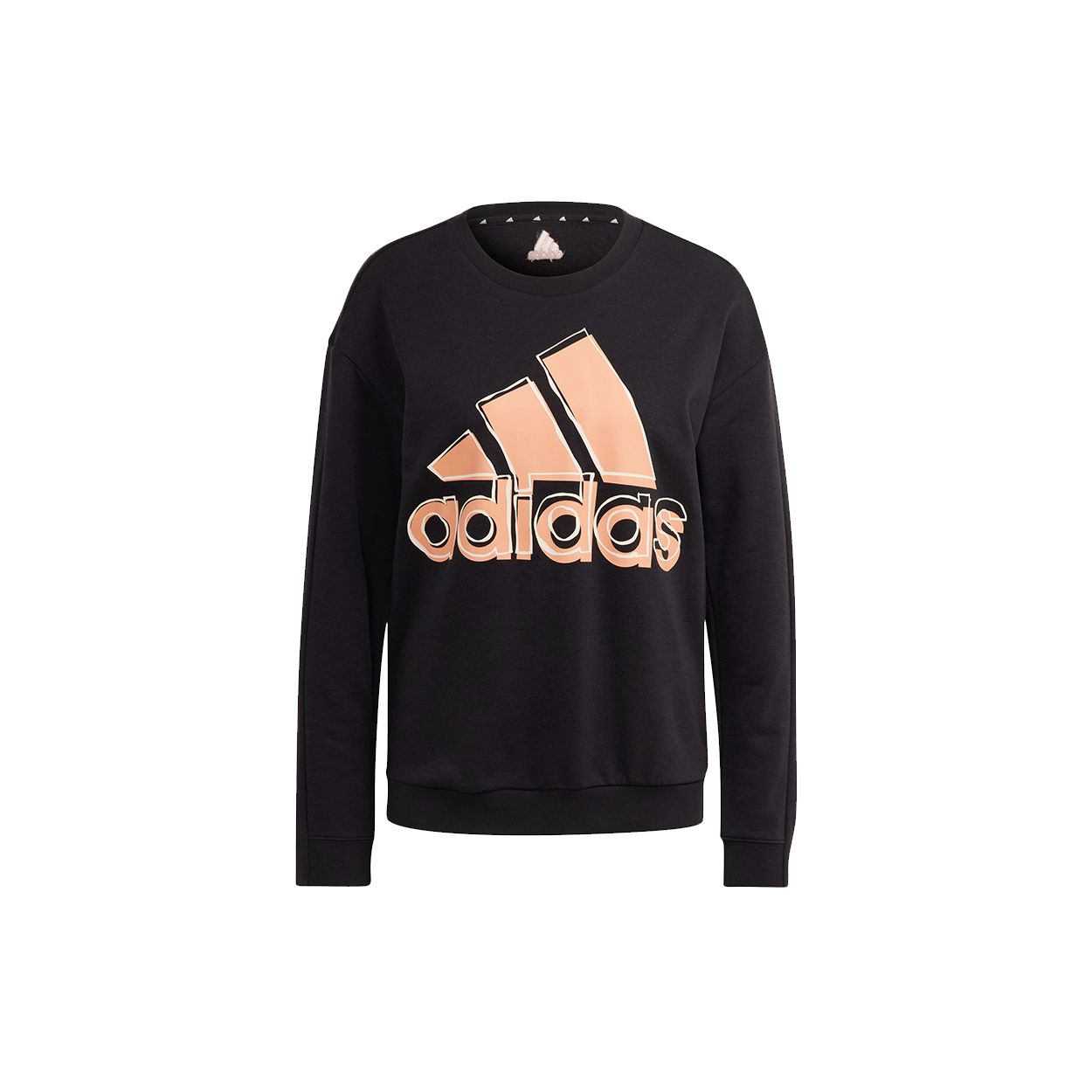 Adidas Big Logo Print Толстовка Женские топы Черный HB5105 S black