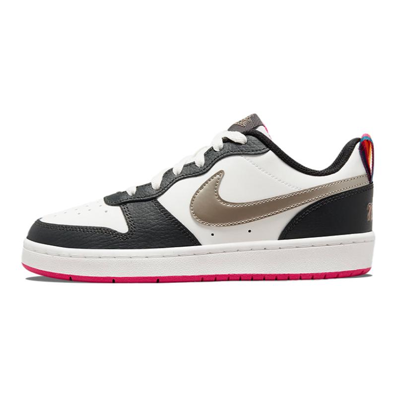 Кроссовки Nike Court Borough Low 2 Off Noir Pink Prime GS DJ0040-100 35.5 white