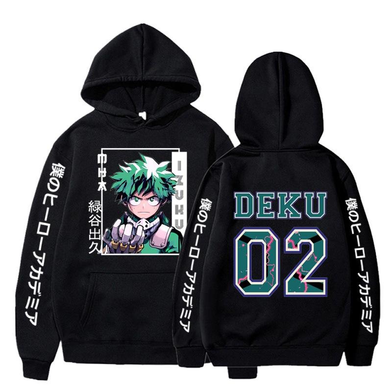 Аниме My Hero Academy Midoriya Izuku DEKU мужская/женская толстовка с длинным рукавом свободная свободная толстовка унисекс уличный топ L чёрный PCP14PH01