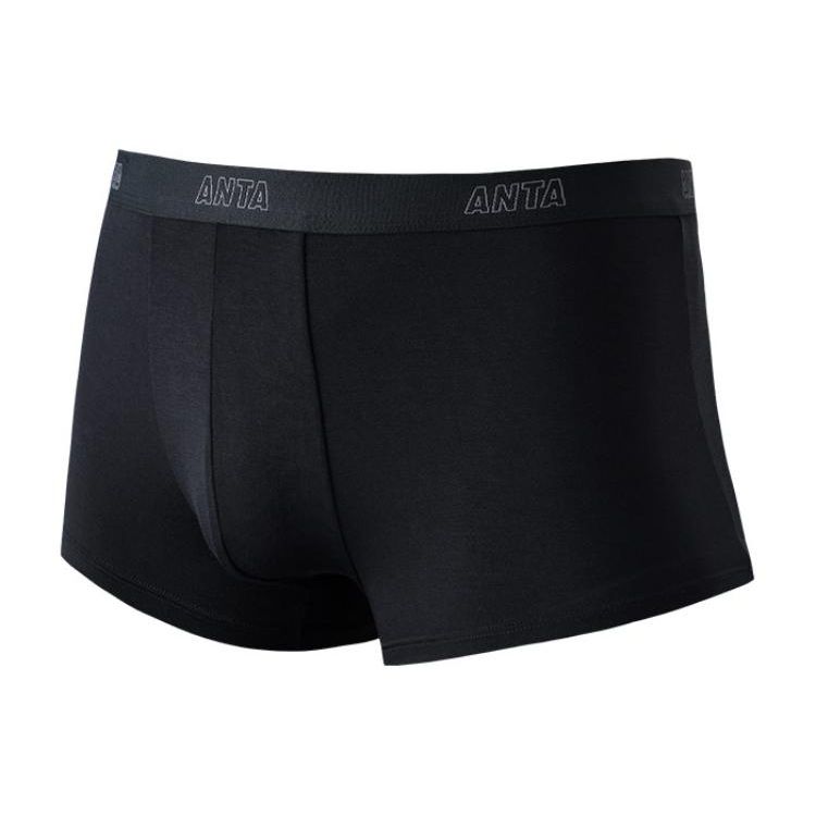 Anta Bamboo Fiber Letter Minimalist Moisture-Wicking Fitness Running Sports Underwear Men Underwear Basic-Black 192458972-1 XL black