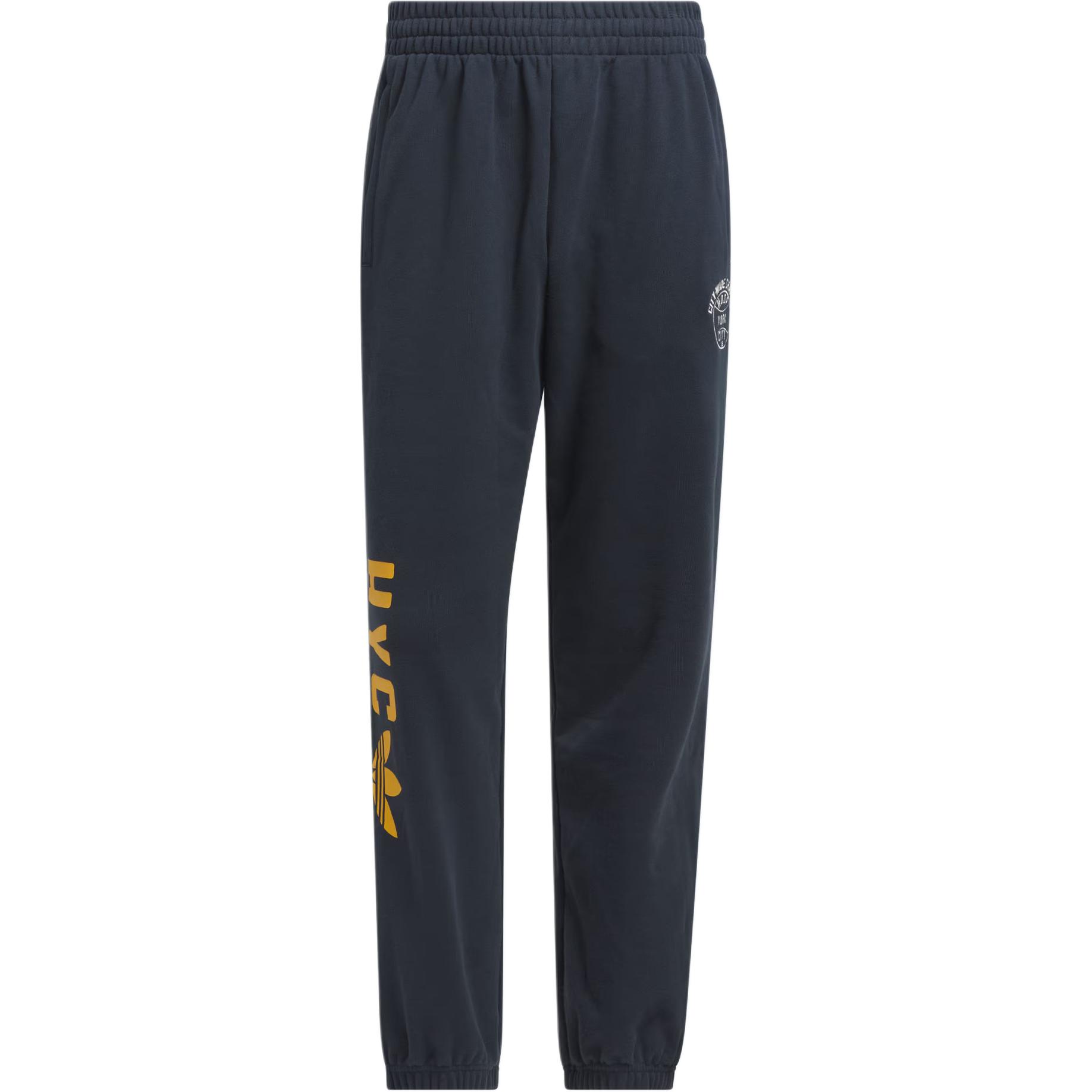 Adidas Оригинальные спортивные трикотажные штаны Originals Hoop York City свободного кроя с манжетами, унисекс, низ JY4739 M black