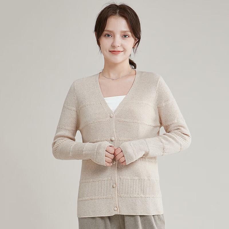 Женский свободный кардиган из шерсти с V-образным вырезом JIUMU YY039 M gray