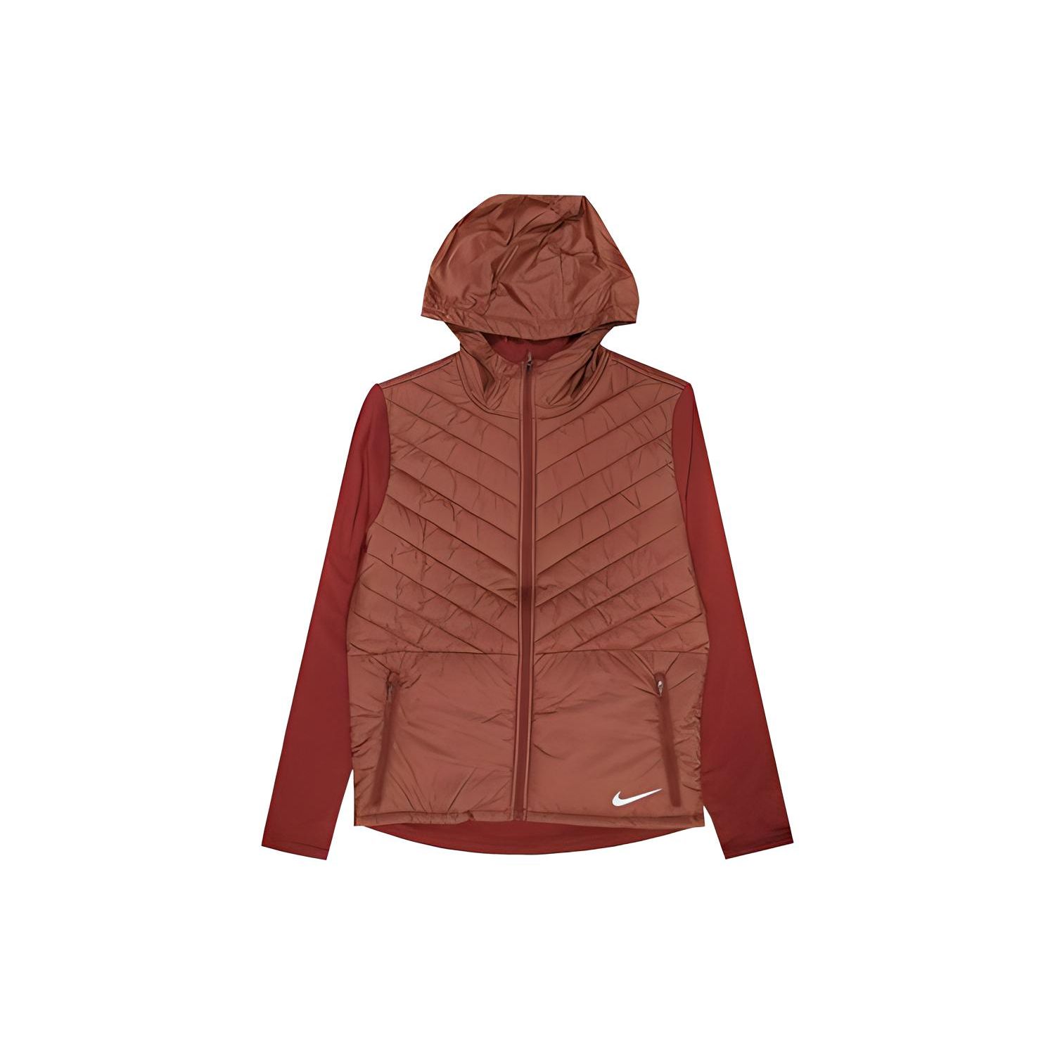 Мужская хлопковая куртка Nike Sport на молнии с капюшоном, верхняя одежда кирпично-красного цвета CJ5475-250 M brown