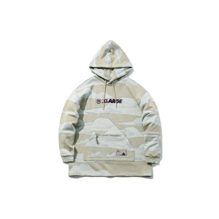 Мужской пуловер с капюшоном Li-Ning Badfive X Xlarge, бежевый, AWEP025-2 XL white