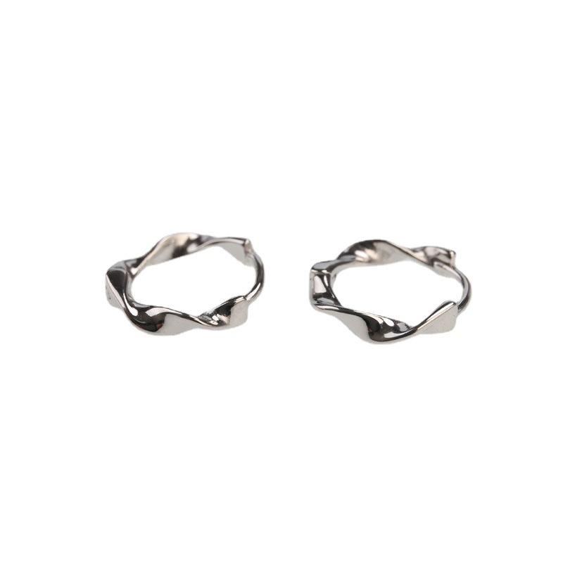 Новые серьги-вкладыши Mobius Temperament Versatile, кольца и свежие серьги gray Original jewelry design
