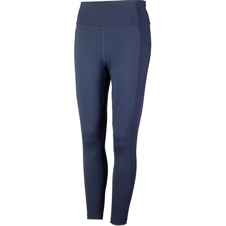 PUMA High Waist Running Fitness Training Solid Color Nine Point Sports Pants Women bottoms Navy-Blue 520267-06 2XL blue