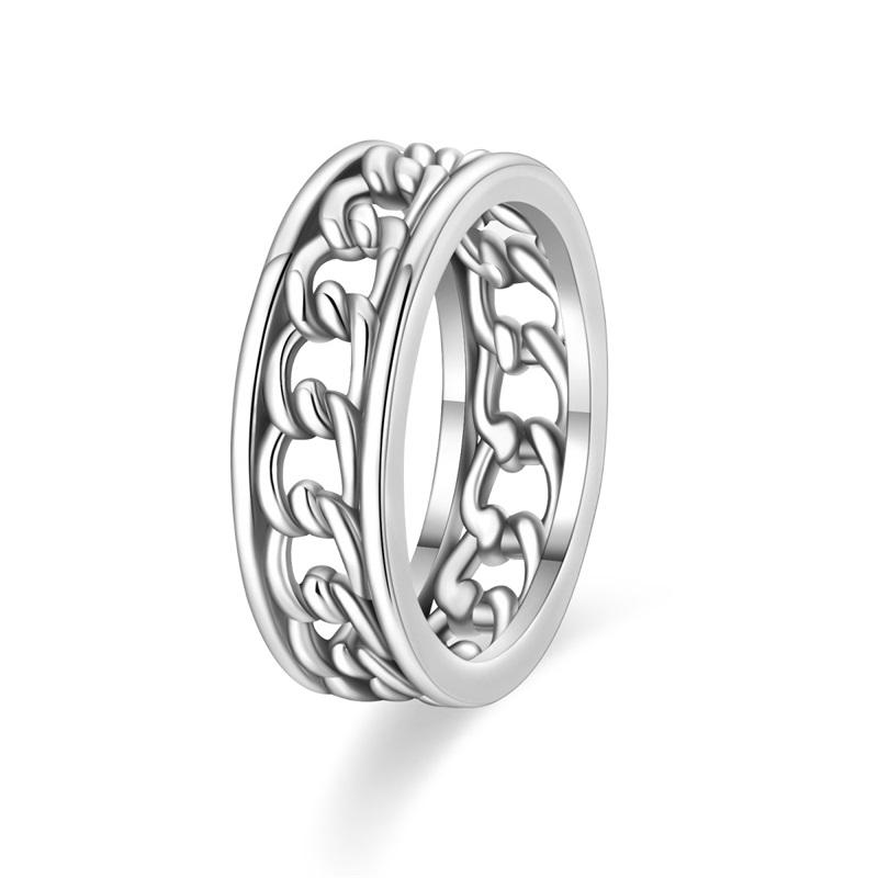 Серебро 925 пробы Медь Синий Океан&Бабочка&Разноцветные Конфеты&Звезда&Ретро Цепь Широкое Кольцо для Лица Женский Циркон и Аксессуары 7 white Lucky Star Jewelry