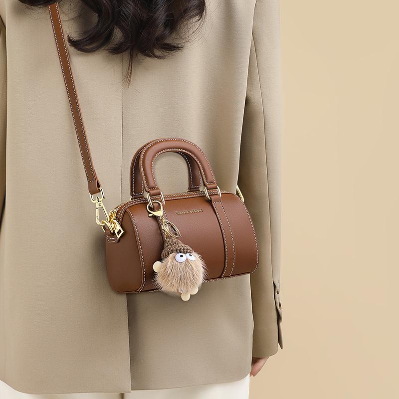 Сумка Viney 2025 Новая Осень Зима Натуральная Кожа Crossbody Подушка Женская Мини Наплечная Сумка Бостон Brown（viney） gray TownsonFun