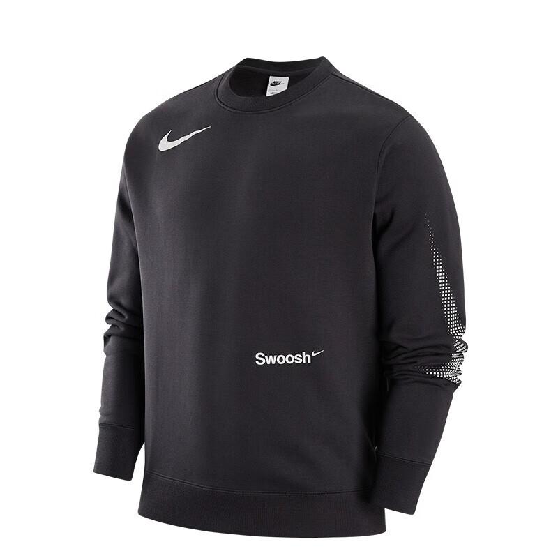 Мужской пуловер с круглым вырезом и принтом логотипа Nike, серый FB1960-060 XXL black