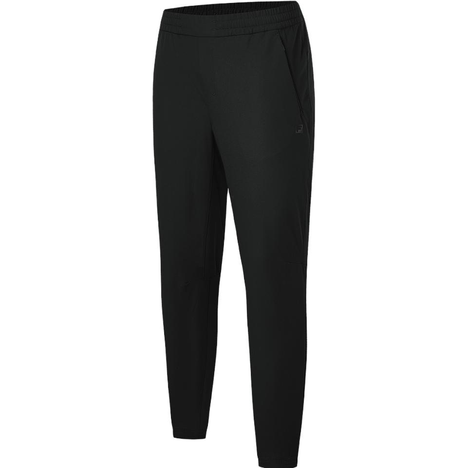 FILA 2023 Autumn New Knit Long Pants Fashion Slim Fit Tapered Sports Pants Unisex bottoms Deep-Black A11M341805F-BK M black