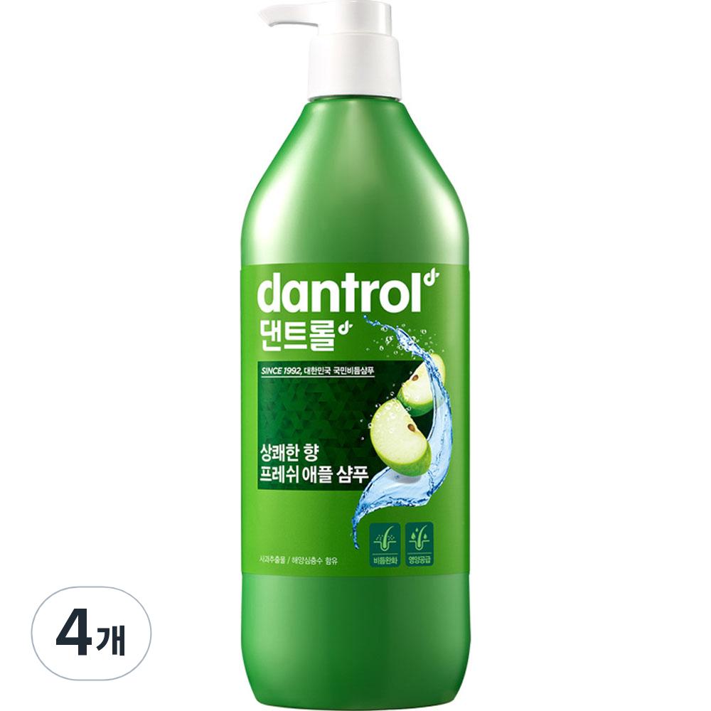 Шампунь Dantrol Fresh Apple с освежающим ароматом, 820 мл, 4 шт. green BeautyGlam