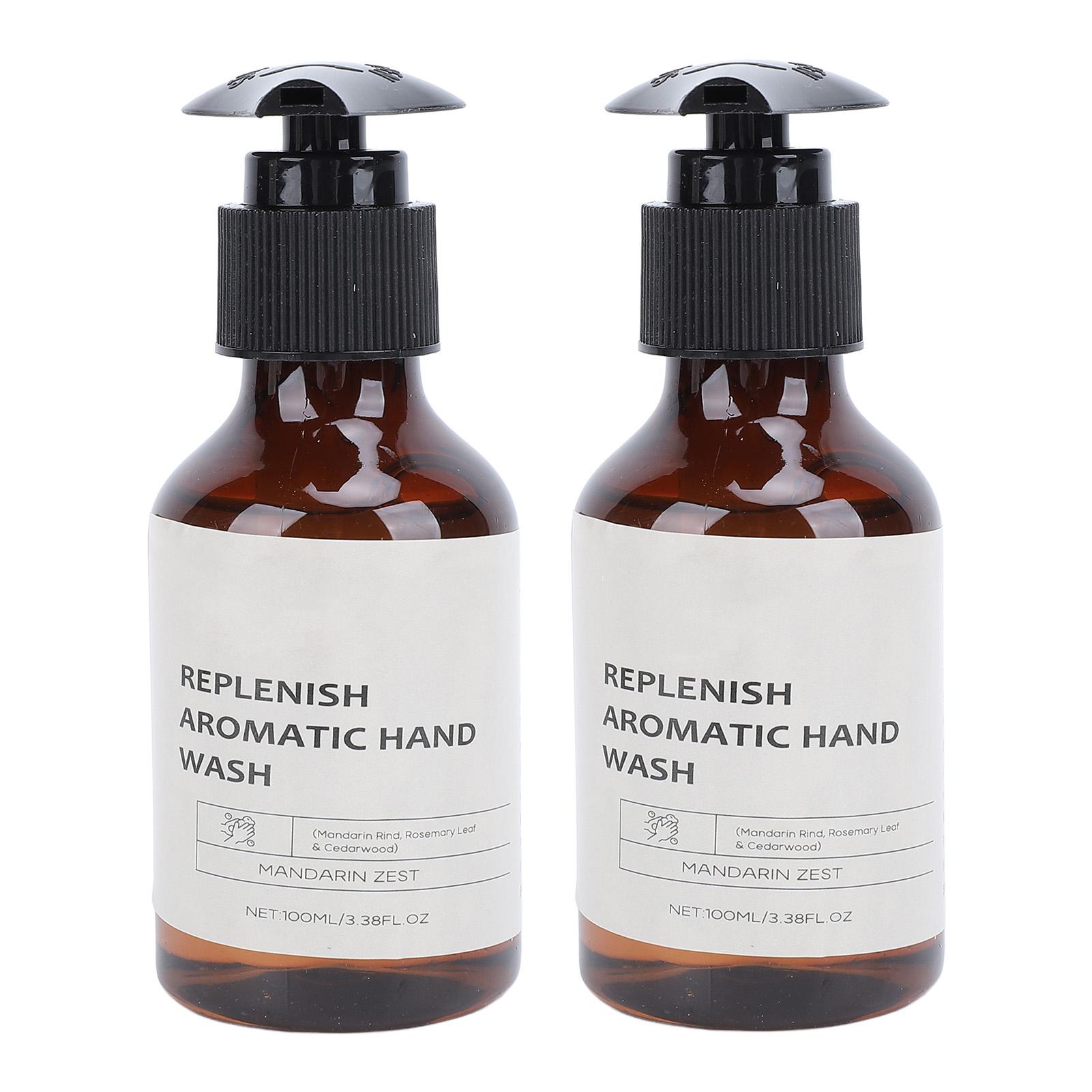2Pcs Liquid Hand Soap 100ml Nourishing Gentle Easy to Apply Refreshing Fragrance Hand Wash for Home black Koogeelife