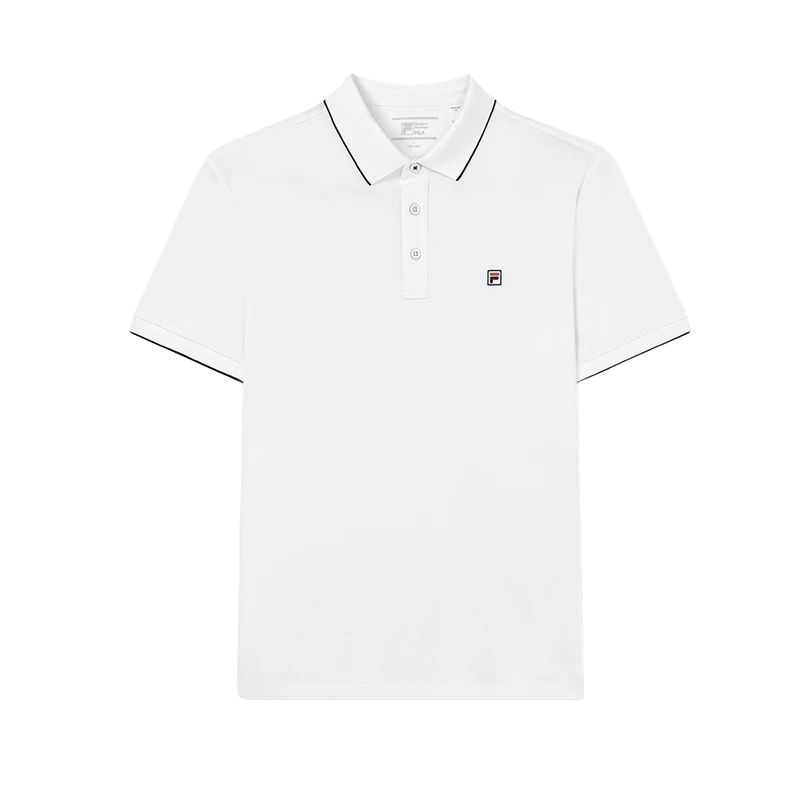 FILA Модная Простая Короткая Рукавная Рубашка-Поло Мужские Топы Белый F51M523101A-WT 2XL white