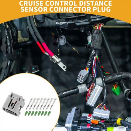 8 Pin Cruise Control Distance Sensor Connector Plug for Toyota Corolla - gray 91440111MAC0T9781W