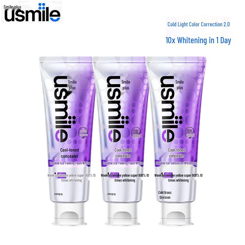 Usmile Отбеливающая зубная паста с холодным светом для коррекции цвета white