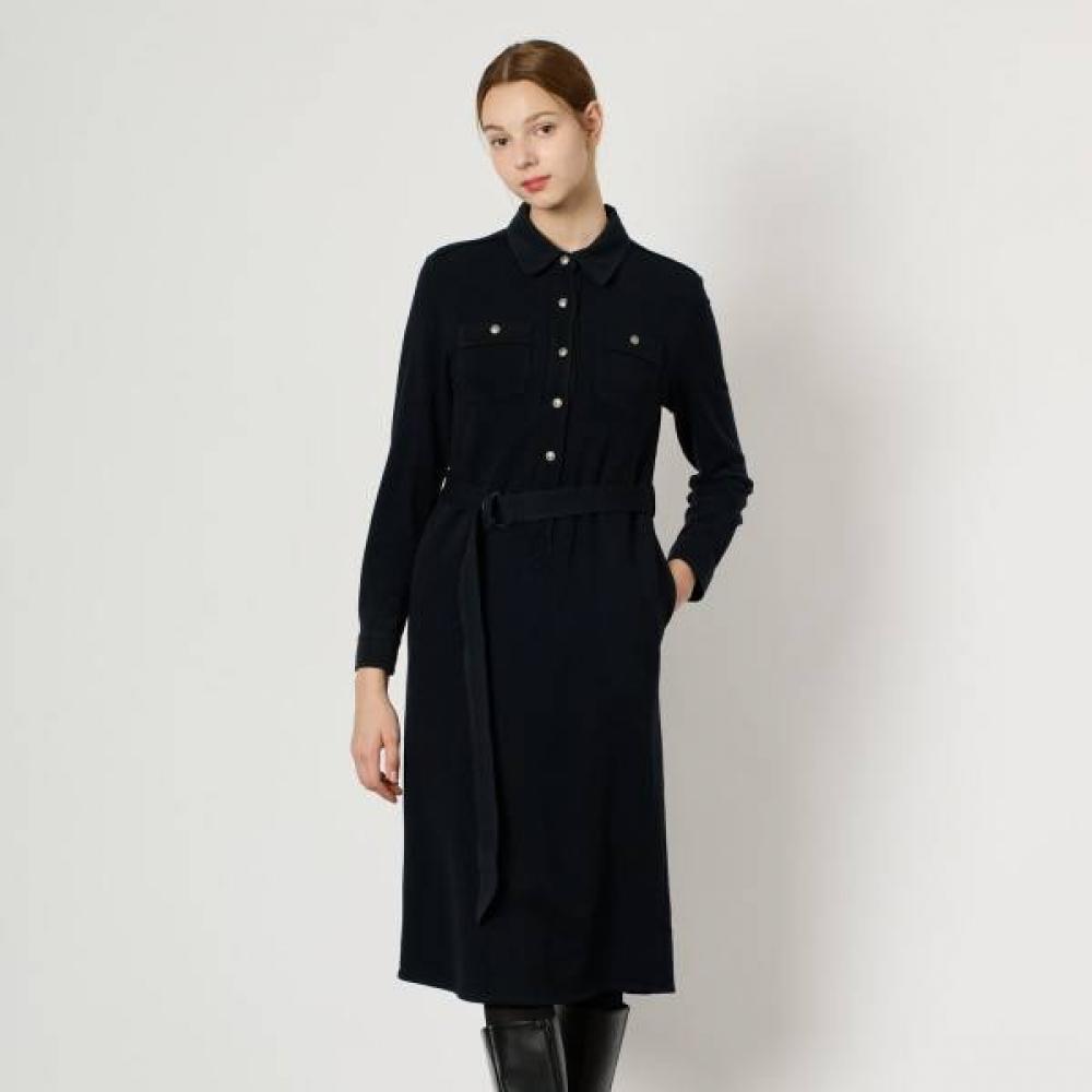 Bcbg Belted Shirt Dress B4w9o602 Dark Navy (56)/55 gray