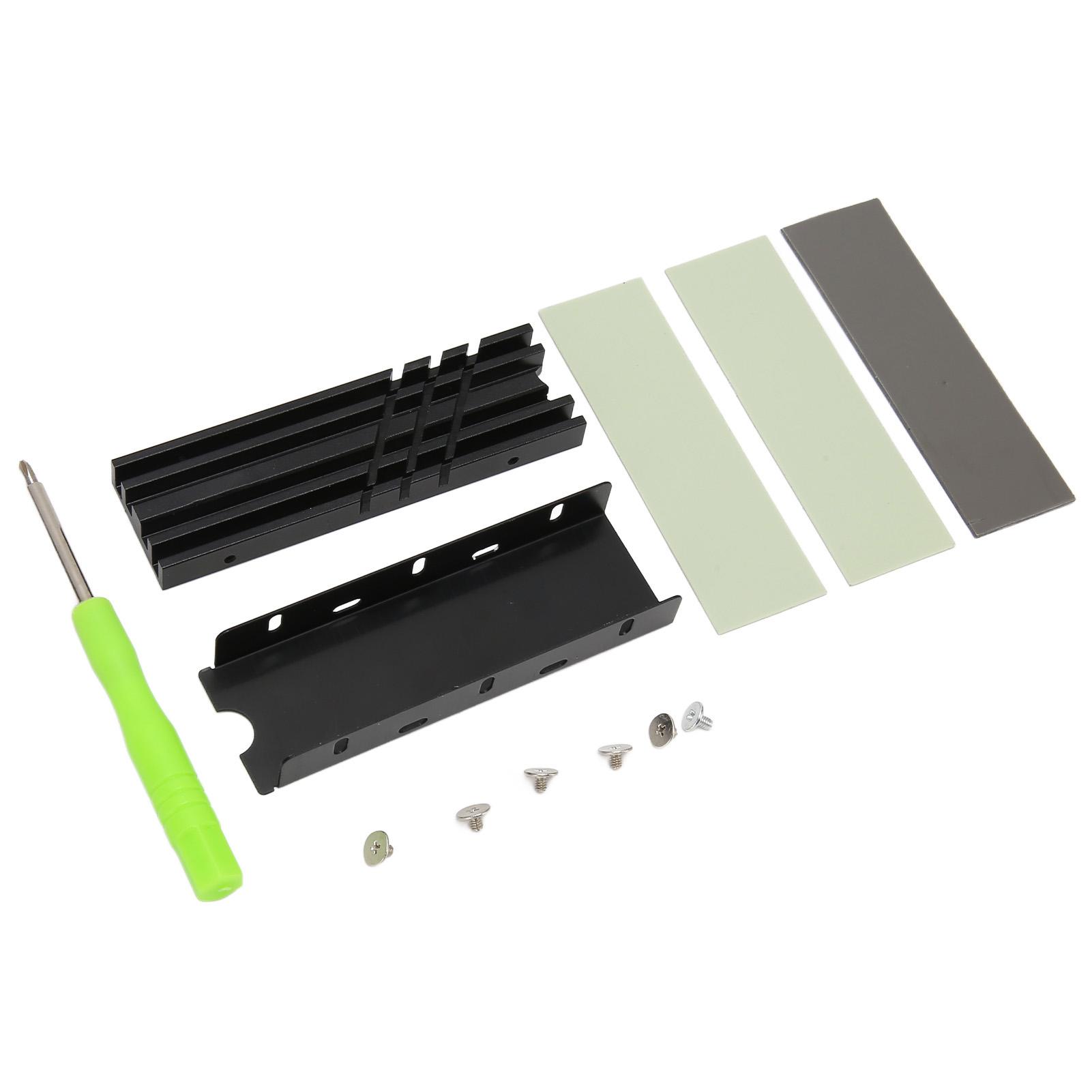 M.2 NVMe Радиатор Двусторонний Алюминиевый сплав 3 Термопрокладки Посеребренный Радиатор для M.2 2280 SSD 850 EVO black mfySpace